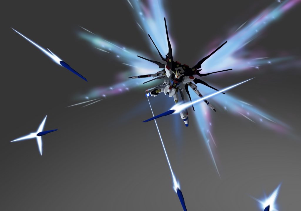 【GIFアニメーション】ストライクフリーダムガンダム 光の翼–2枚目/制作者：m_a.r.t_n