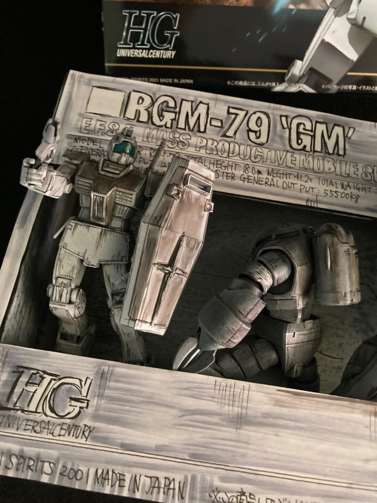 メインのカラーなジムは以前制作したMGで白黒2体はHGを使っています✨