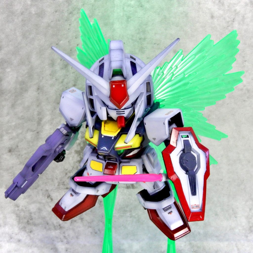 BB戦士 0ガンダム (黒立ち上げ)–2枚目/制作者：ARIKA_plamozombie