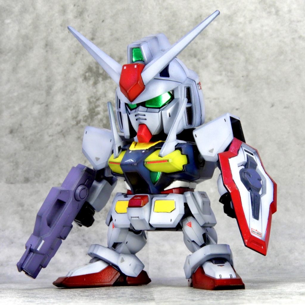 BB戦士 0ガンダム (黒立ち上げ)–3枚目/制作者：ARIKA_plamozombie