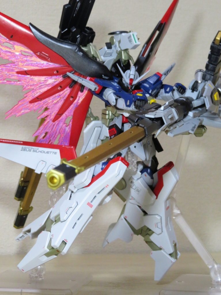 HGCE デスティニーガンダムSpecⅡ+ゼウスシルエット筆塗り（一部スプレー）全塗装（後編）–4枚目/制作者：らり～