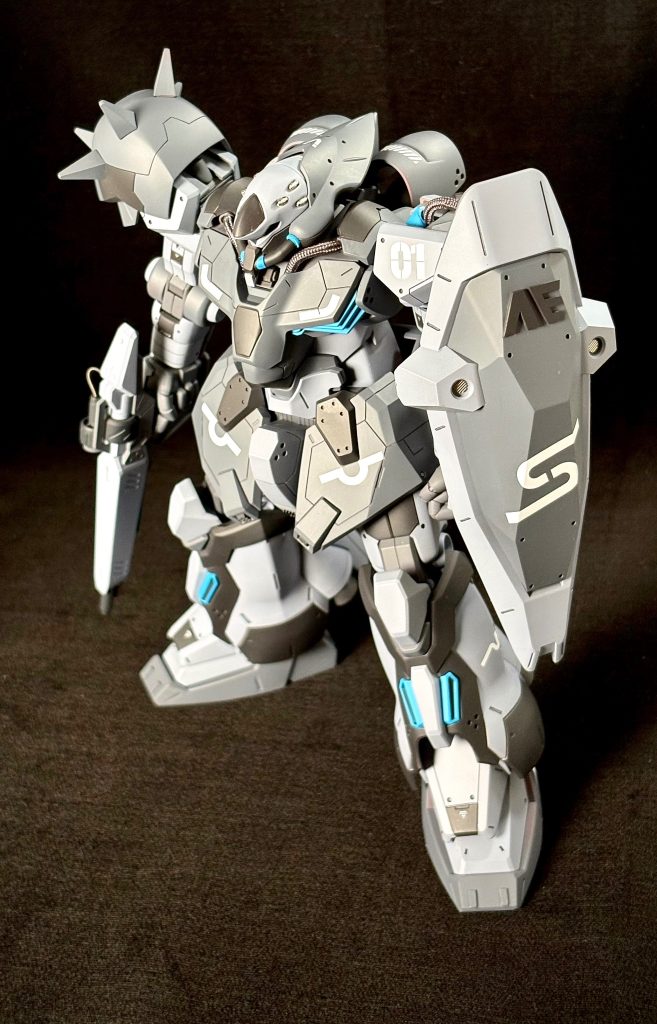 筋彫り頑張りました、嫌いなんですがめっちゃ頑張りました。作ってるときにガウマン専用機が発売されて（ガンプラニストなら発売日くらい知っとけよって話ですが）心折れかけましたがタガネを折らずに頑張りました。