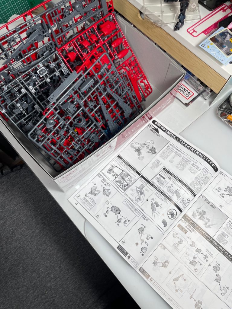 〈制作工程〉いつも通り、ランナーの袋を開けるまでが、一番時間がかかりました😆