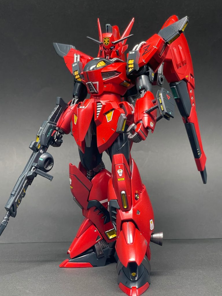 正面ショット頭部はガンダムタイプを選択しました。ビギナ・ギナの色変えとはいえ、このようなマイナーMSを出すなんて‥もっとやれデスね&nbsp;