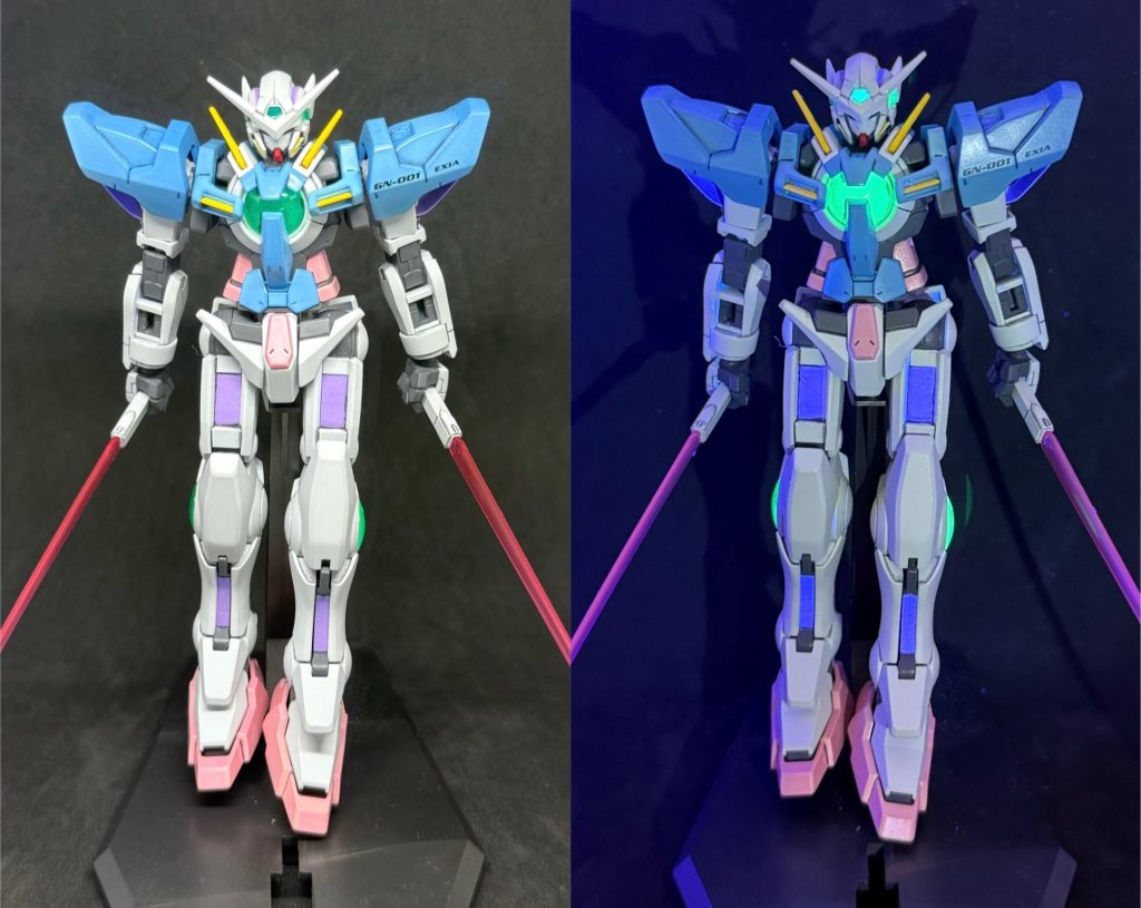 クリアパーツのサーベルはRGのガンダムエクシアの物がそのまま使えます。