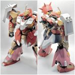 メッサーF01型の脚部に少しM型の意匠を入れてみたところ。この後もう少し膝アーマ[…]
