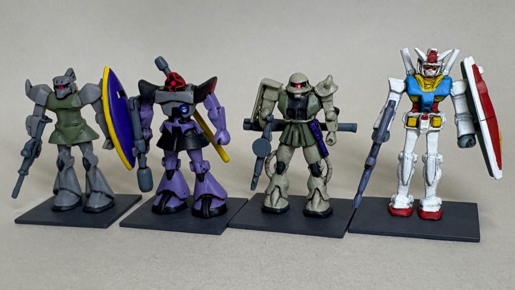 ツクダホビー モビルスーツコレクション4 宇宙戦セット　ガンダム、ザク、ドム、ゲルググ