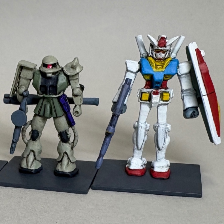ツクダホビー モビルスーツコレクション4 宇宙戦セット ガンダム、ザク