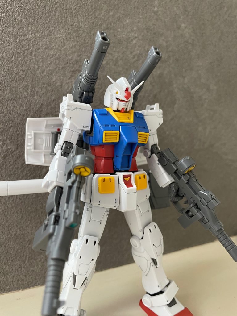 HGオリジン版ジムの武装も取り込んで全部盛り!!規格が共通なので組み合わせるとかなりプレイバリューが高かったです