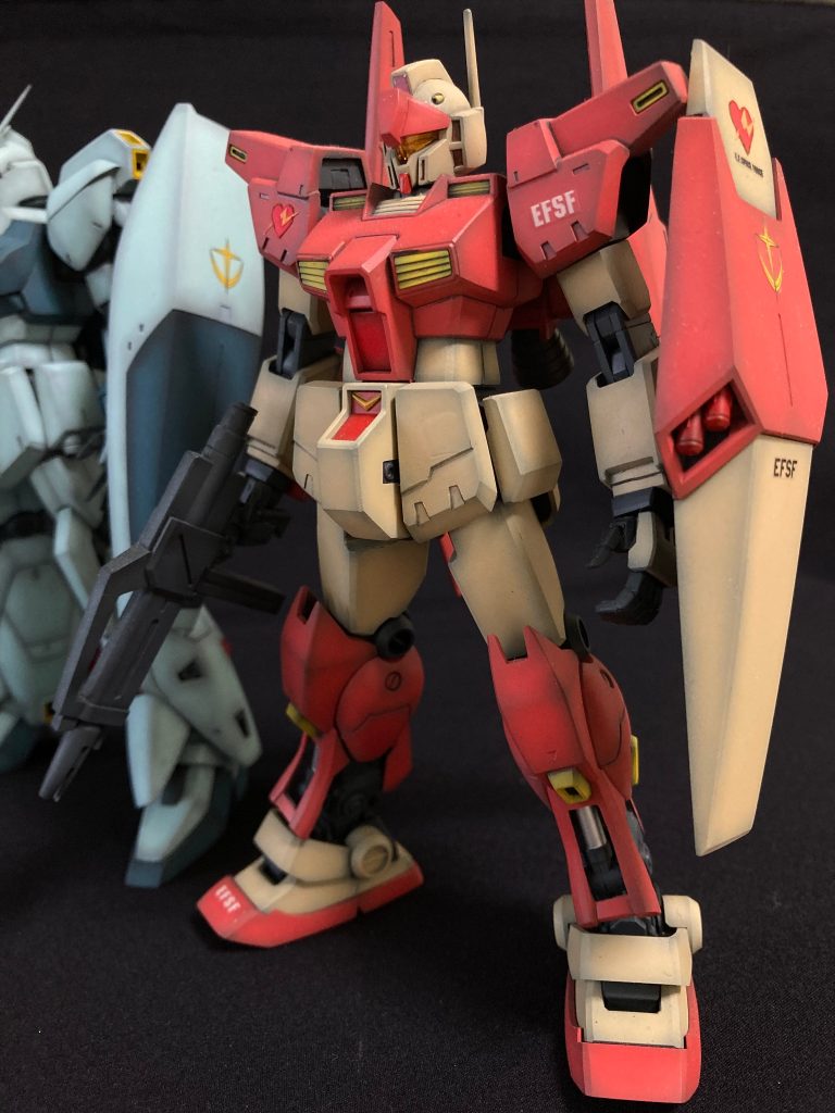 コレは私のオリジナル設定機体ジム・カスタム改(ケーラ専用機)✨