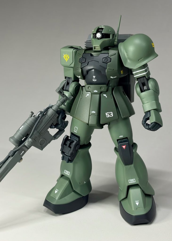 HG ザクⅠ スナイパータイプを陸戦用カラーに全塗装。ジャブロー攻略戦をイメージして08小隊に出てきそうな濃い目に塗装しました。