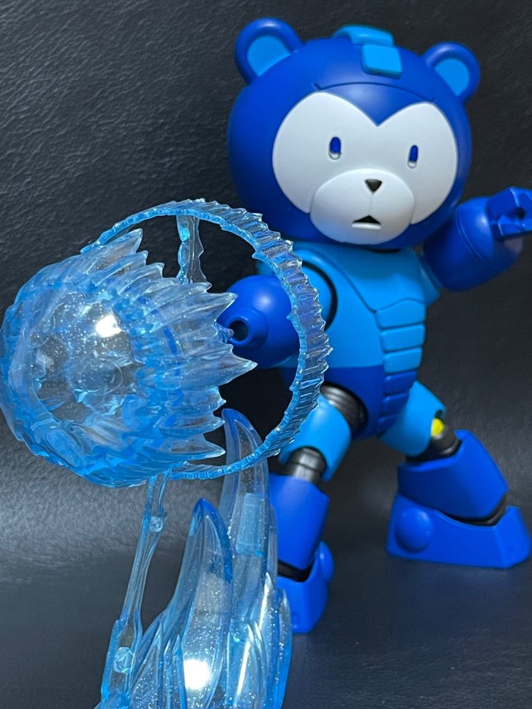 ここまでご覧頂きありがとうございました♪顔をベアッガイのままにするか、ファミコン版ロックマンみたいな感じにするか迷いましたがベアッガイのままでもロックマンっぽく出来たのでよかったです。ただ、どことなくポケモンのポッチャマみたいに見えるのは気のせいですかね😅さて、息抜きも出来たのでアストレイの続きに取り掛からましょうかねwそれではまた〜👋