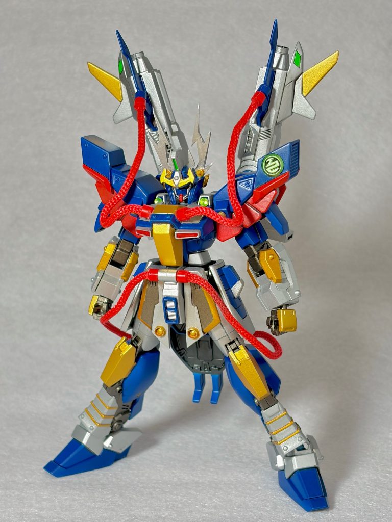 ベースキットはHGACサンドロックです。足にはリバイヴ百式、腕はデルタカイ、原典キットの武器やアーマーを一部使用しています。