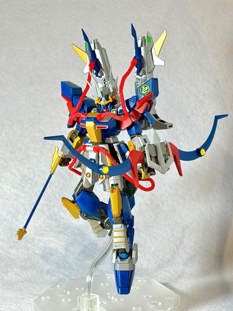 当時、多くのキッズは、立ち位置やリリース順番から百烈将こそがサンドロックモチーフ武者だろ！と考えていたはず！！...その勘違いを形にしてみました。仲間内で武神輝羅鋼の面々のリアル化が進んでいたので、良いタイミングで制作できました。