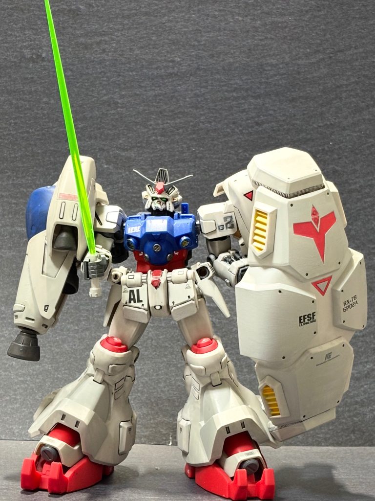 発売が古いこともあり、最近では一番手のかかったキットでした。何せ、手の指が折れる…結局、他のキットの余剰部品を流用したり、別売りのハンドパーツを買ったり。