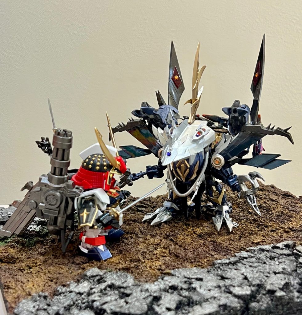 今回はLegend BB武者頑駄無をベースに、父・将頑駄無の鎧を受け継いだ姿をイメージして製作しています。&nbsp;細部にはジャンクパーツを組み合わせながら、自分なりの解釈で「受け継がれる武者」を表現しました。