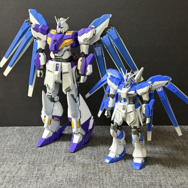 ナイチンゲールをボコボコに出来るνガンダム系最強の機体を目指しています！！機体名は「sin-νガンダム」にしました！sinには日本語の真•シンという意味と英語で「罪」という意味になります！背負い物を背負合わせてみました！！おぉ、、なんかνガンダム系よりもSEEDのフリーダム系に近くなった気が笑hi-νガンダム（20m）とsin-νガンダム（29m）比較&nbsp;（6枚目）