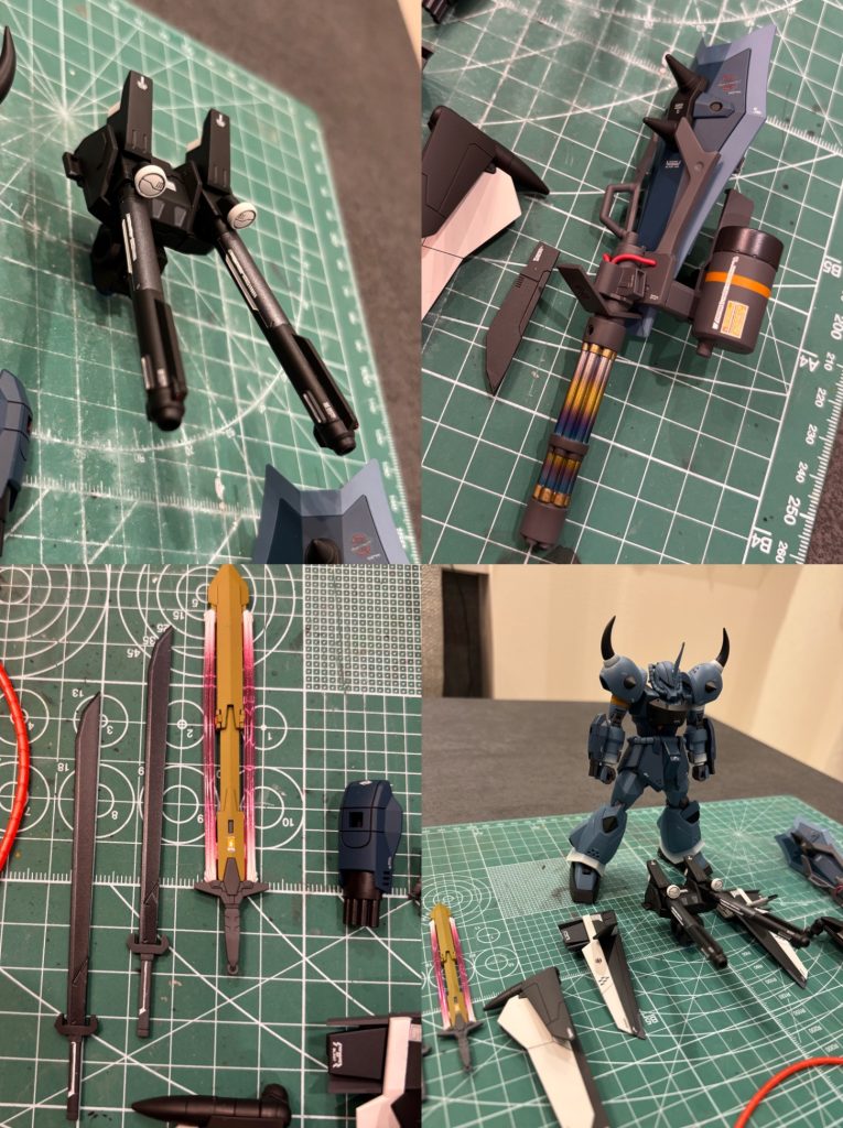I.W.S.P.のキャノンがシブい！ガンダム系でなくてもマッチしますね本家グフカスタムのガトリングについている円柱の弾倉が好きなんですよね～
