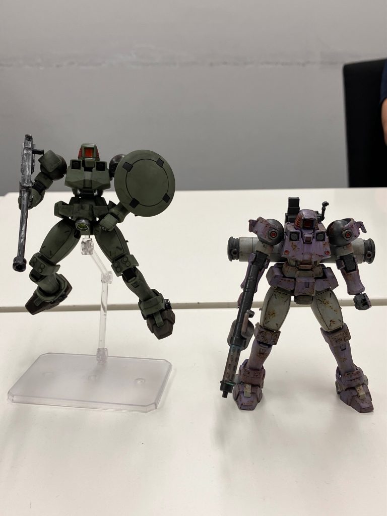 交流会でのフリーダムさんのリーオーとのツーショット📷✨色的にスコープドックとラウンドムーバーが並んでいるようにも見える？　笑