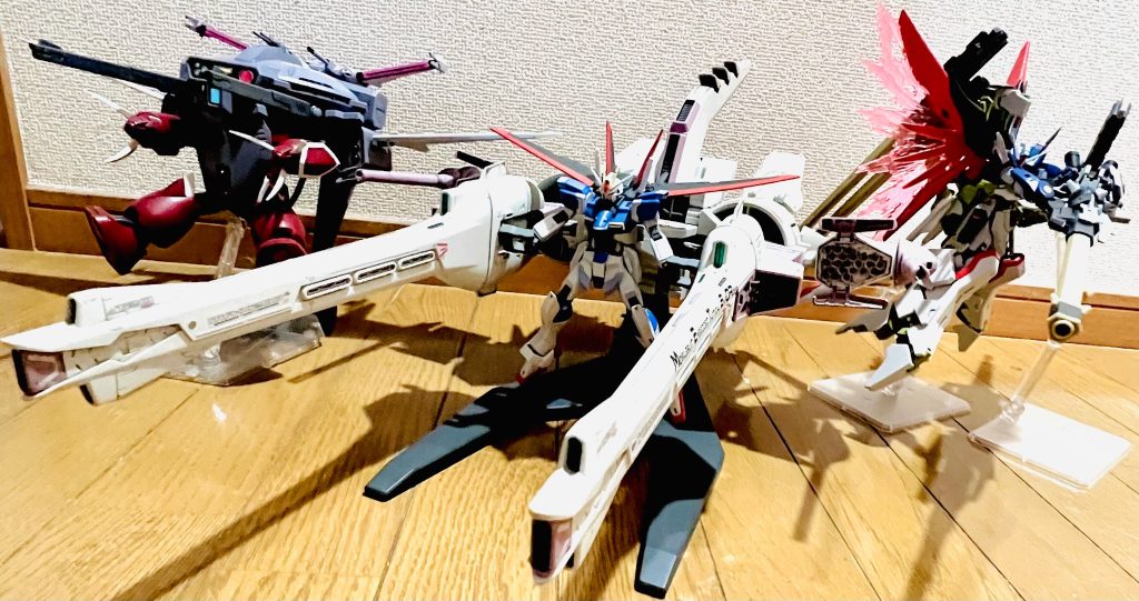 レクイエム破壊に向かう元ミネルバ隊だぜ(｡ ・`ω・´) ☆アスランはズゴックのままですが( > <꧞)