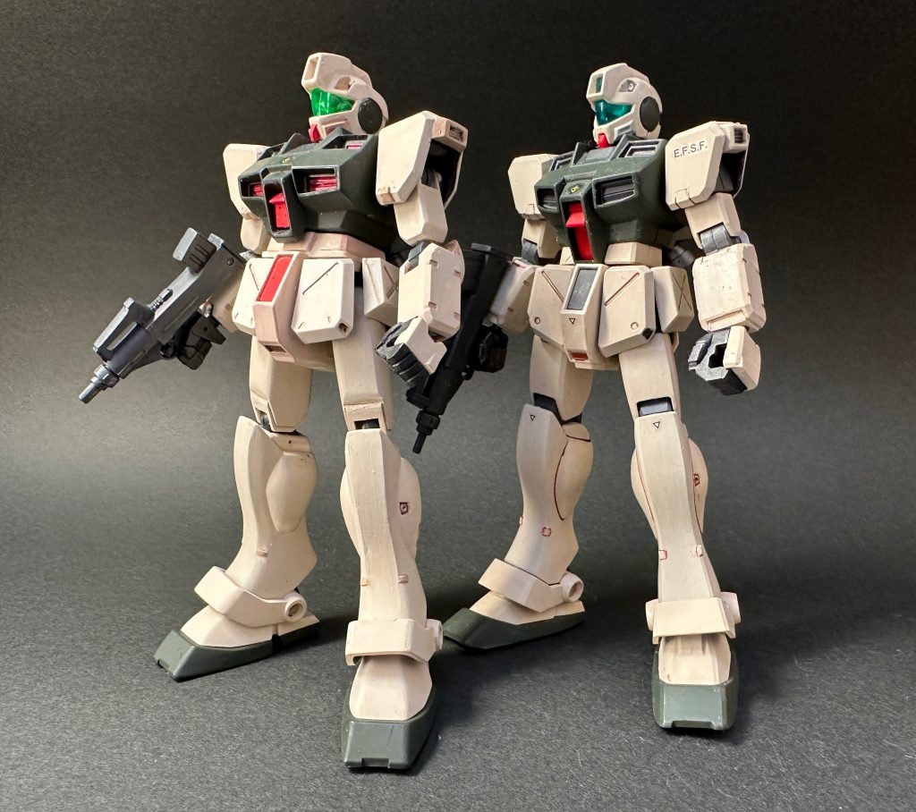 ＨＧと並べてみました。こうしてみるとＨＧの方が太ましい感じがするのがおもしろいです。プラモデル完成品　2026　その28