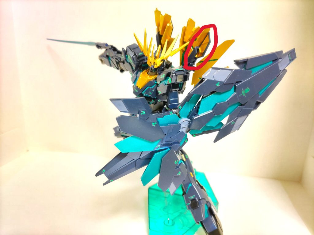 アームド・アーマーXC&nbsp;〇の所はRGと同様にゴールドにしました。