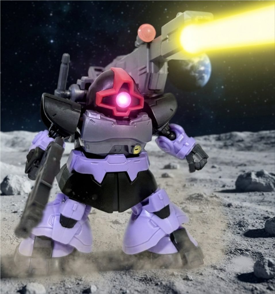 このギミックを使って宇宙用の「リック・ドムキャノン」にでっち上げる事も可能なのだ(zaku-kao2)
