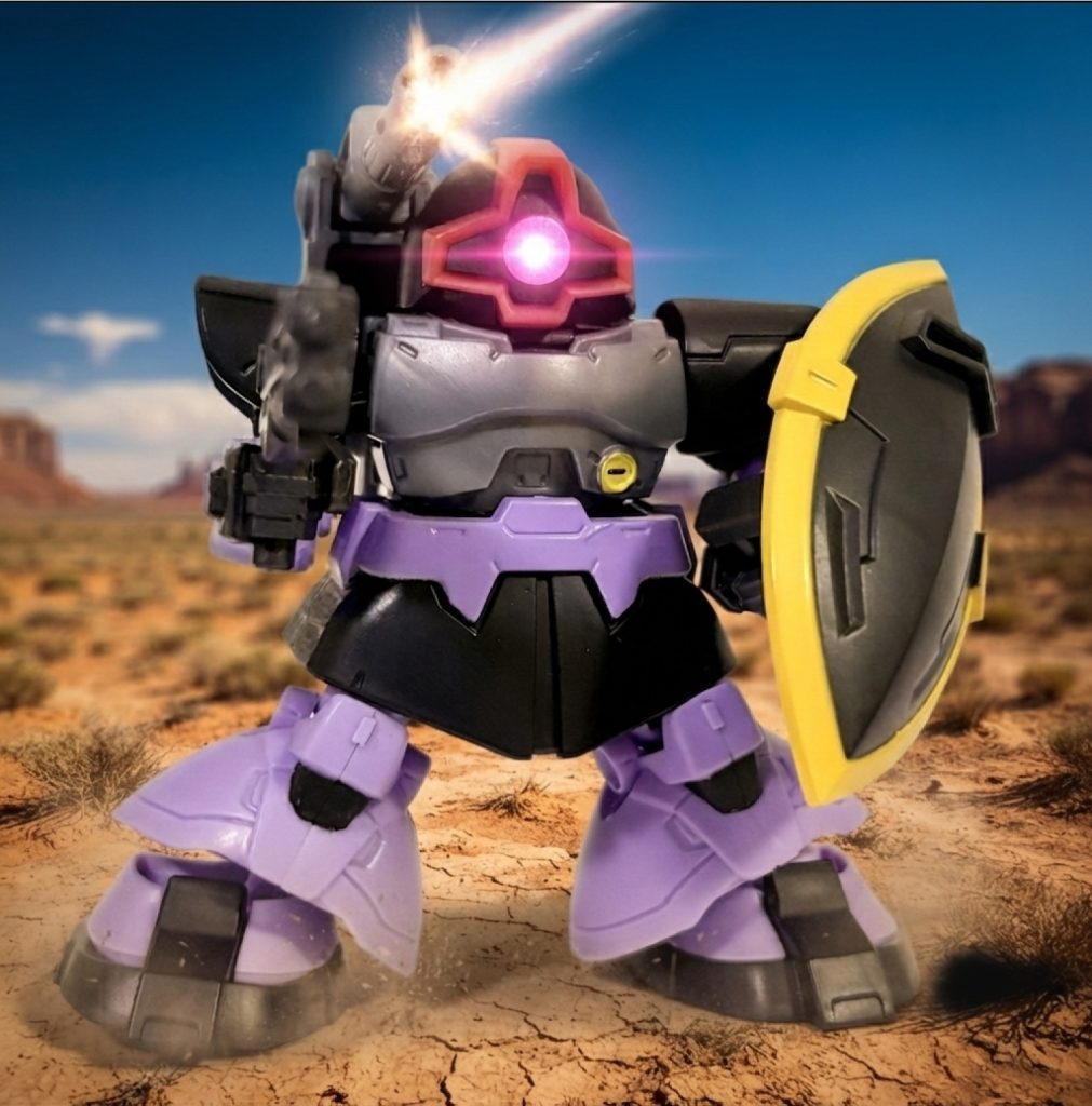 なんちゃってドムキャノンのデジラマで〆。次回お楽しみに(gundam-kao3)