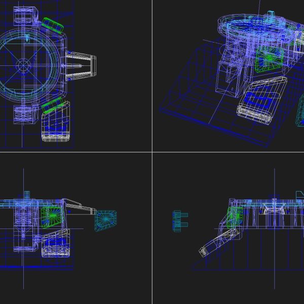 オモチャっぽいデザインのガンタンクを、より兵器っぽくするため３Ｄプリンタでワンオフのパーツを制作して装着しました（2枚目）