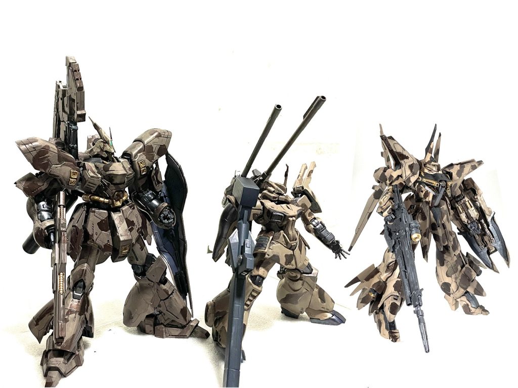 今回紹介する3機ですサザビーは前回の戦闘後の改修型になっています