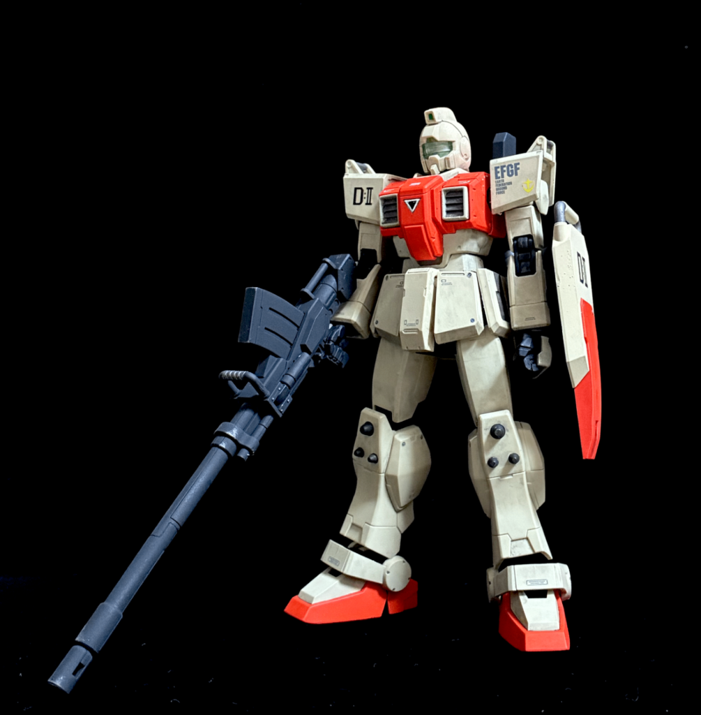 今回バリエーションとして、陸戦型ガンダムのバックパックも用意しました。漫画版ではこの装備でアッザムと戦います。