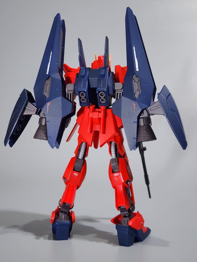 The Hoshino Shiki's colors were inspired by one of my favorite Vtubers and fellow Gundam fan, Charlotte Hoshino. I really like how vivid the Armored Komodo Barium Red came out. I'll definitely be using this red more in my other builds.