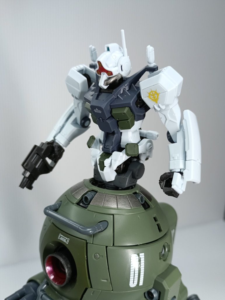 正史では連邦軍の機体ですが、ジークアクスではGMっぽいのがジオン側にいるので、ジオンの機体にしました。「B.A.L.L」は何かの頭文字を繋げた物なんですが、私自身深くは考えていません…(zaku-kao4)