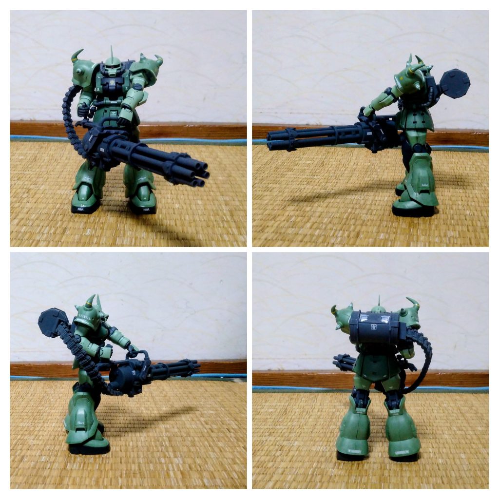 こちらも脚部と肩アーマーはガンダムマーカーペンのみで塗装し、つや消しトップコートを吹いてあります。