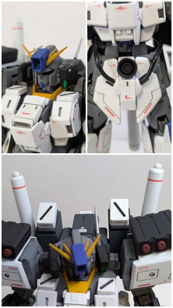 武装一覧頭部⋯バルカンポッド、ハイメガキャノンバックパック⋯ビームキャノン兼ハイパービームサーベル、マイクロミサイルポッド腹部⋯メガビーム砲肩部⋯3連装ミサイル腕部⋯グレネードランチャー手持ち武器としてダブルビームライフル、ビームランチャーを装備する。
