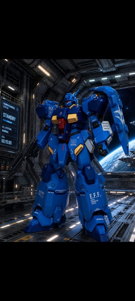 AIを使って、「宇宙戦艦の内部で発進を待つグスタフ・カール」を再現してみました。AIの性能はすごいですね😲最後まで見ていただき、ありがとうございます🐱