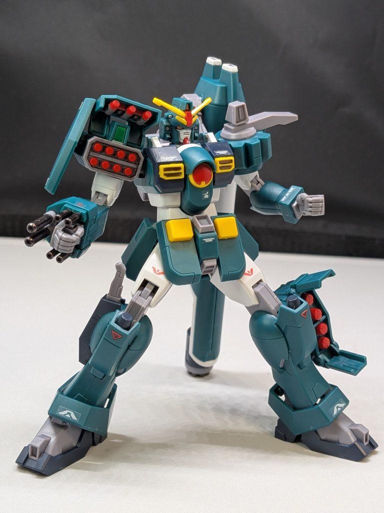 肩のミサイルなどもガンマカで軽く塗り分けてはいます👍️