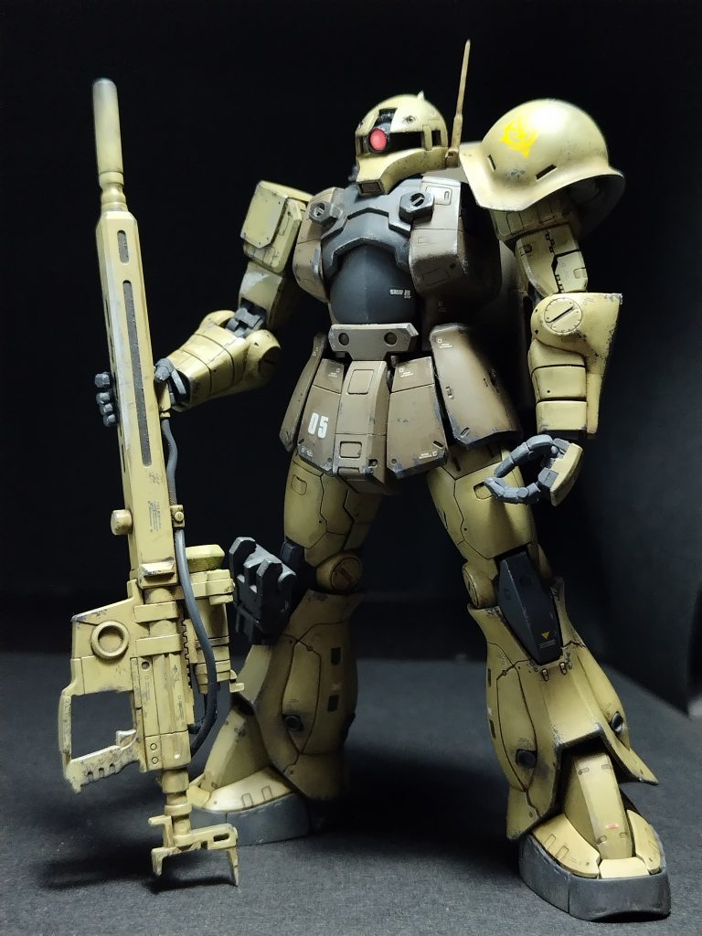 HGUCザクⅠスナイパータイプ＋RGシャア専用ザクII–2枚目/制作者：nk