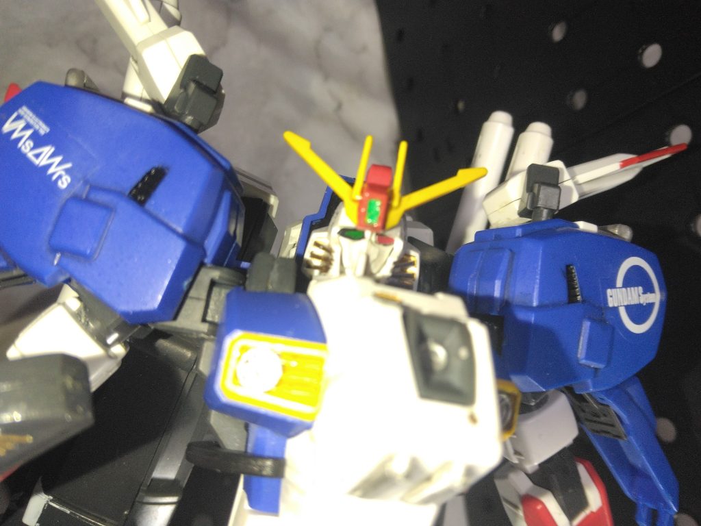 パイロット達を逃がして、単独で敵のシャトルを打ち抜き任務を終えたALICEとEX-Sガンダムですが、大気圏内の灼熱の中で機体が崩壊していきカメラアイが割れてしまいます😢個人的にALICEが泣いているようでこのシーンは記憶に残っています。