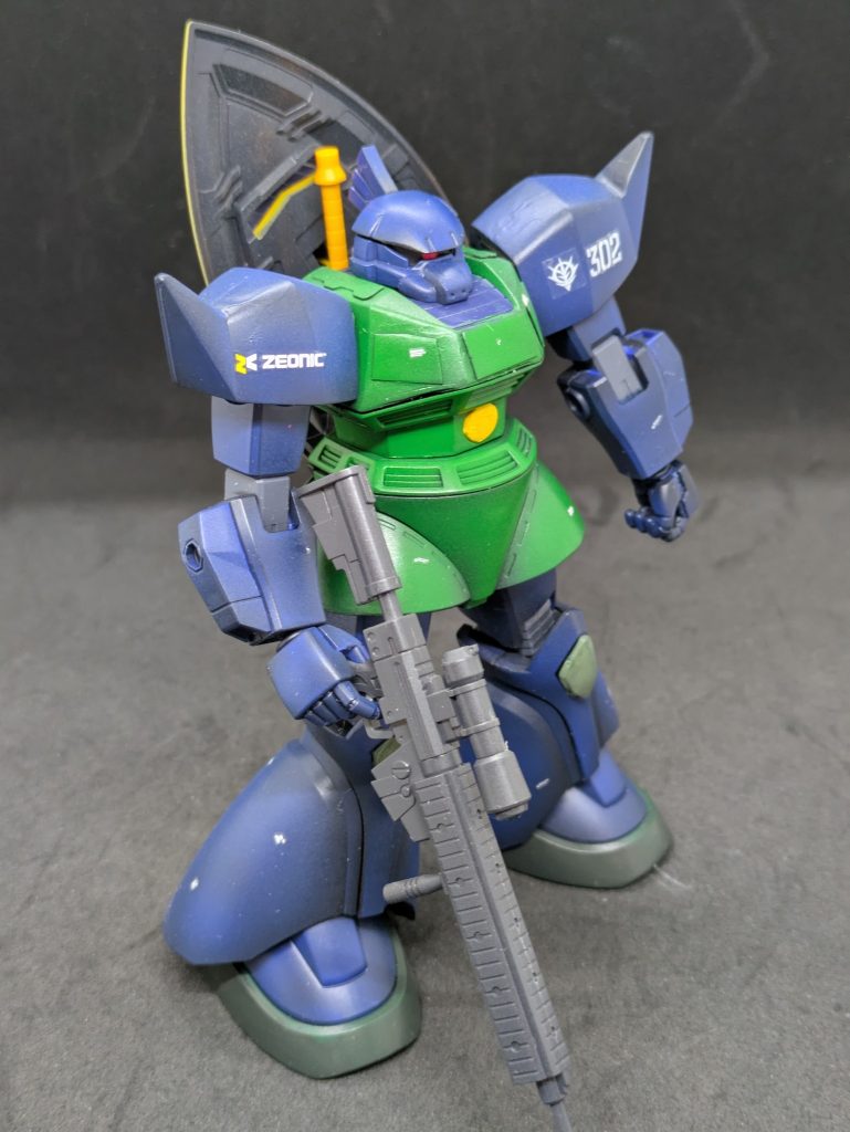 【キットのこと②】一応指揮官用にもできるので角付きにもできます。隊長機仕様にしたかったですが、劇中角ナシなので、一般仕様にしました。