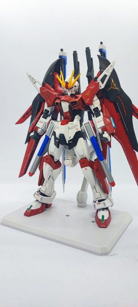 アークオルタナティブゼロからの変更点は腕をヘリオスからデスティニーインパルスの物へと変更。これによりポリキャップでは保持力が乏しかったのを克服。またRGのため多彩な手首パーツが装着できるようになった。肩と左翼にある紋章はフォルトナー家の紋章で自身が貴族であることを示すためのもの。