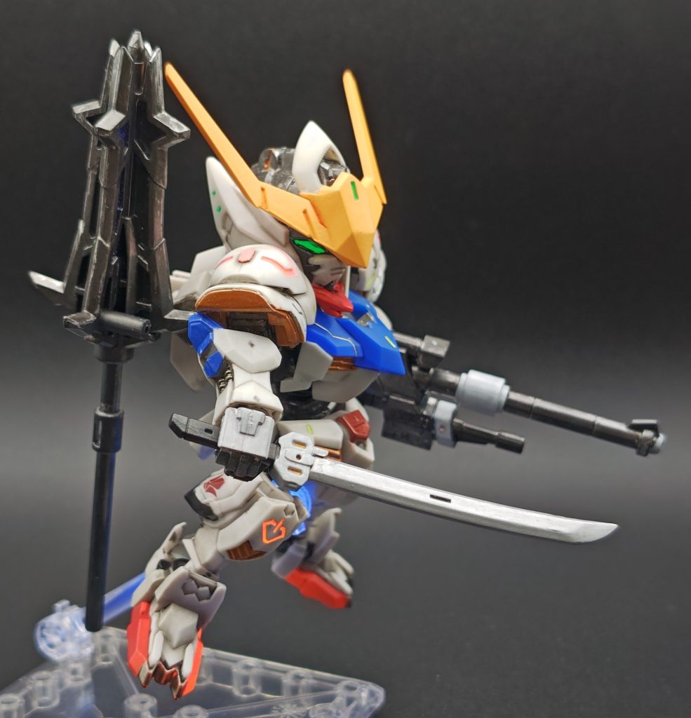 第1〜第4形態までの組み換えに加えて武器も豊富で素晴らしい。そりゃこの弾でFzザクが欲しかったのは勿論ですが、バルバトスは大変良いモノです。