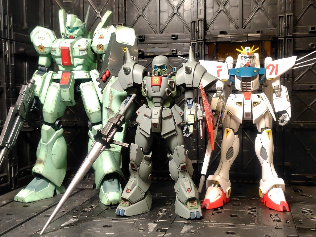 同じ1/100でもジェガンよりこんなに小さい。F91よりもさらに小さいのでHG化は厳しそうですね(gundam-kao5)