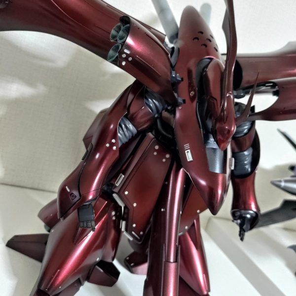 昨年にメルカリでhgナイチンゲールを購入したらre100ナイチンゲールが届いたので、そのまま製作しています。仕事が忙しいすぎて全然塗装ができませんあと少しなんですが、完成まで半年はかかるかなと思われます。なので先に備忘録として本体赤ガイア黒サフ→クレオスルビーレッド→クレオスクリアーレッドフレームガイア黒サフ→クレオスgxメタルブラックバーニア(塗装中)ガイア黒サフ→クレオススーパーシルバー→クレオスクリアーブルー→クレオスクリアーイエロー腕メカサフスーパーヘヴィ武器未定デカールは1/100逆襲のシャア23を使用予定ラッキーな事にモノアイのLED付きでした。8/30 モチベーションがあがらないためデカール貼りに移行します。バーニアノズル1個紛失のため、壽屋バーニアノズル購入UME-STARディテールアップエッジングモールド41右手無いためオデュッセウスガンダムより余剰パーツを流用デカールはMG逆襲のシャア23とハイキューパーツのコーションデカールホワイト3を使用予定(4枚目)