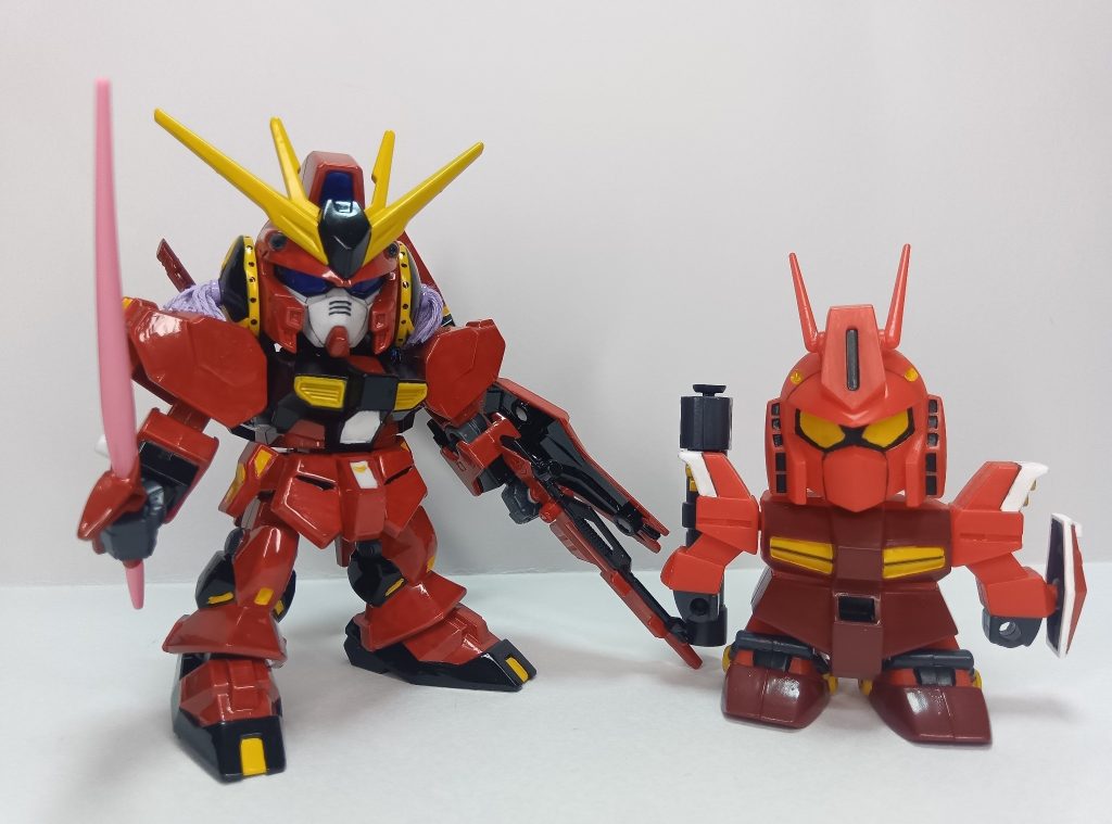 そして、一番新しいSDキットSDEXスタンダードのνガンダム改造機と。https://gumpla.jp/sd/25074900