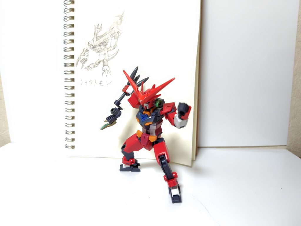 イラストと今回は特徴的なヘッドホンパーツを追加し一部塗装しました