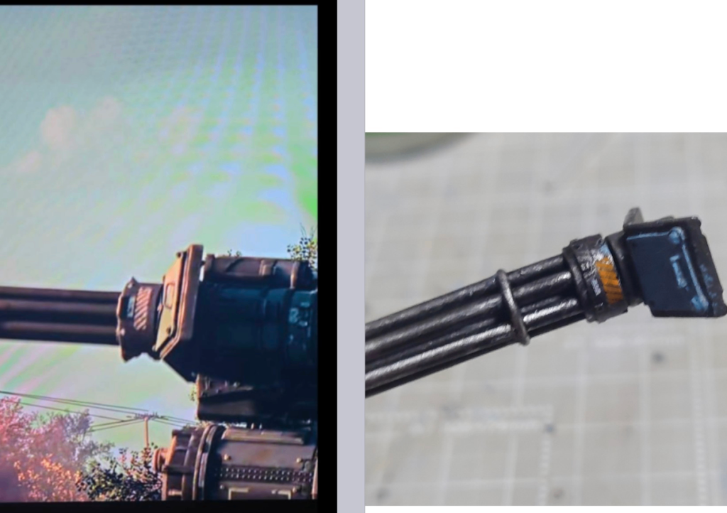 こんな感じに劇中場面写真を参考にしながらデカールを貼っていってますー