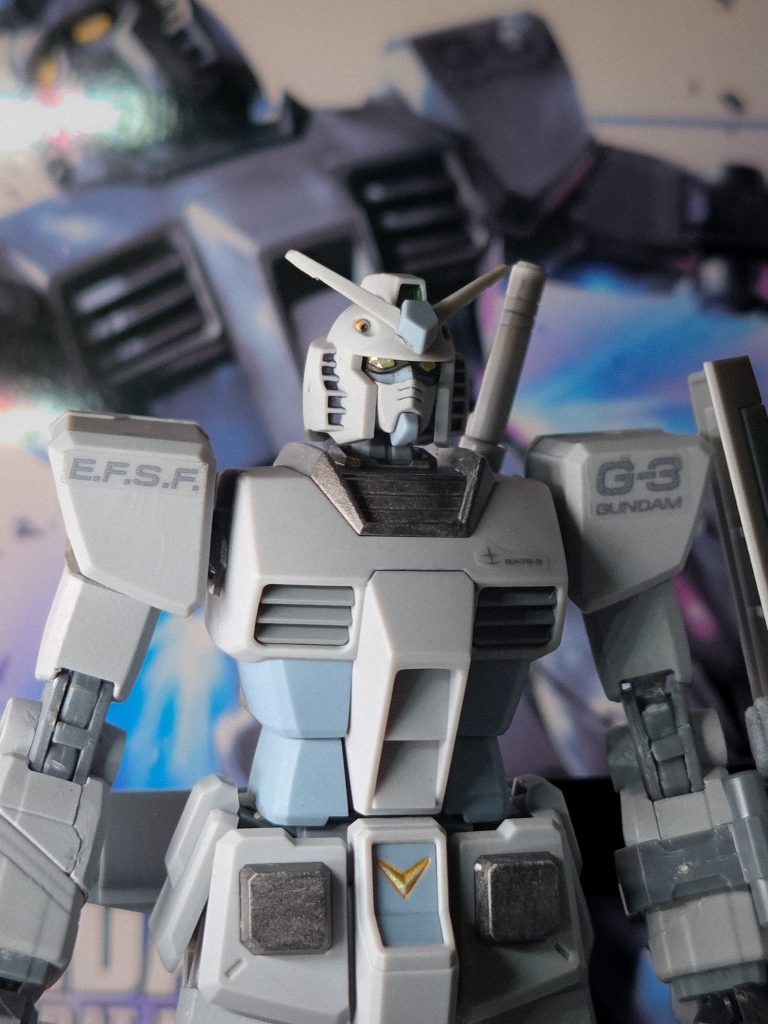 Finished with matte top coat. I really like how the ichiban kuji face vents look. I broke both elbows from paint reaction so they had to be glued(gundam-kao9)