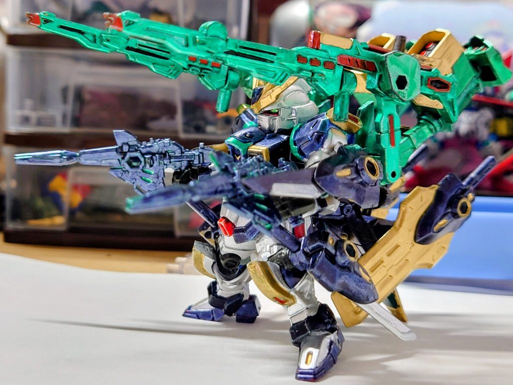 初期案の武装です(⁠&nbsp;⁠╹⁠▽⁠╹⁠&nbsp;⁠)ゴテゴテ合体しすぎてボツにしました(⁠&nbsp;⁠╹⁠▽⁠╹⁠&nbsp;⁠)動きづらそう(⁠･⁠o⁠･⁠;⁠)