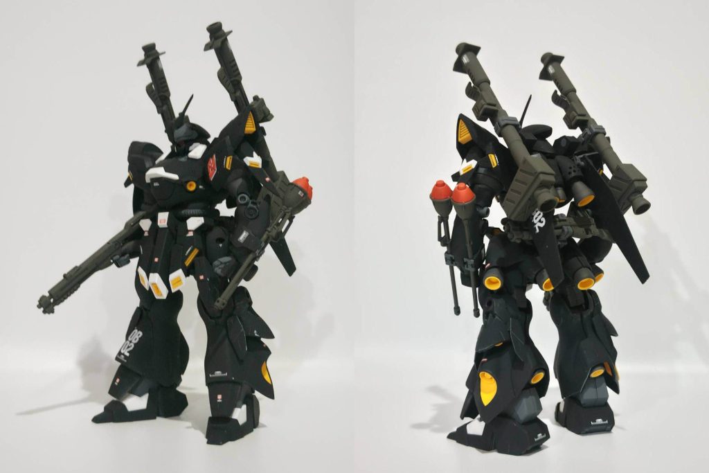 前後ショット。パンツァーファウストの弾頭だけガンダムマーカーで塗りました。
